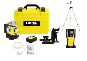 Nivel System CLx3R LASER KRZYŻOWY CZERWONY 3x360 Zestaw ze statywem SJJ-M1 EX i odbiornikiem CLS-5