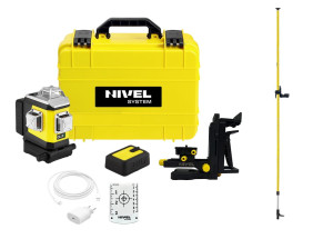 Nivel System CLx3G LASER KRZYŻOWY ZIELONY 3x360 Zestaw z tyczką rozporową LP-36