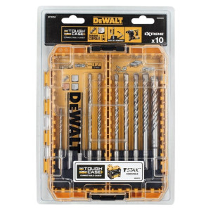 DT70753 DEWALT 10-częściowy zestaw wierteł SDS-plus TOUGHCASE™ – śr. 5, 2x 6 (110 mm) / 2x 6, 7, 8, 9, 10, 12 (160 mm)