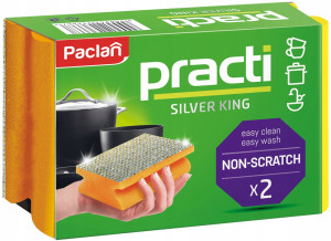 Paclan Silver King 2 sztuki gąbki do naczyń