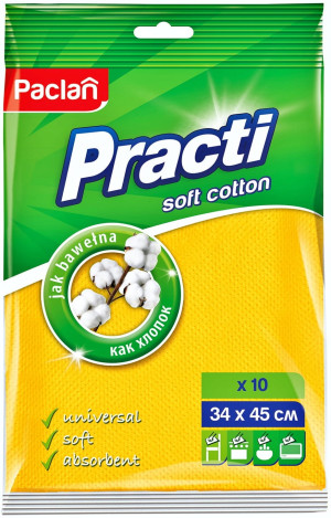 Paclan Practi Jak Bawełna 10 sztuk ścierki uniwersalne
