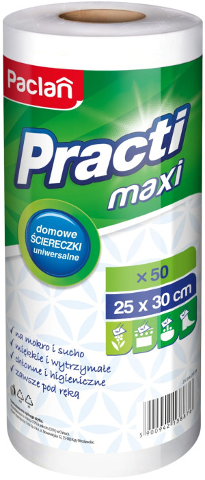 Paclan Practi 50 sztuk ściereczki na rolce perforowane