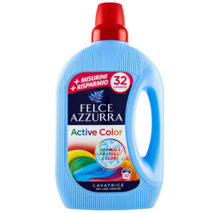 Felce Azzurra Active Color 1,5L – płyn do prania kolorów, 32 prania, włoska formuła, ochrona i świeżość