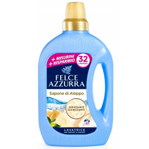 Felce Azzurra Aleppo Soap 1,595L – płyn do prania z mydłem Aleppo, 32 prania, włoska jakość, delikatność i skuteczność