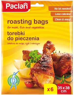 Paclan kieszeń torebki do pieczenia 6 szt 35x38cm z klipsami