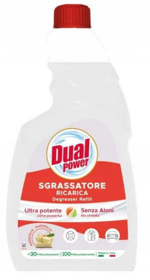 Dual Power Sgrassatore Ricarica Degreaser Refill 750 ml – włoski odtłuszczacz w ekologicznym opakowaniu uzupełniającym