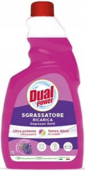 Dual Power Sgrassatore Lavender Ricarica Degreaser Refill 750 ml – włoski odtłuszczacz lawendowy w opakowaniu uzupełniającym