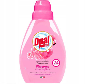 Dual Power Flamingo 24 prań 600ml włoski płyn do płukania prania