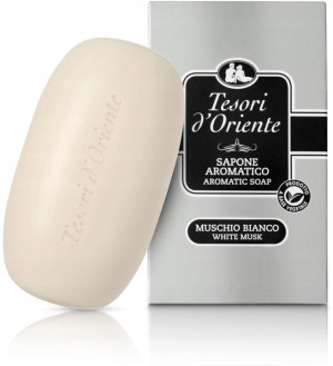Tesori Muschi Bianco 125g włoskie mydło do mycia w kostce