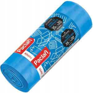 Paclan niebieskie worki do segregacji śmieci 35l 20szt papier