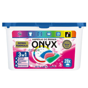 Onyx Color 3w1 28 kapsułek – kapsułki do prania kolorowych tkanin