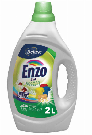 Deluxe Enzo Color 2L – płyn do prania kolorów, 50 prań, intensywna ochrona barw i świeży zapach