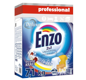 Deluxe Enzo Universal 7,1 kg – Uniwersalny proszek do prania, 100 prań, skuteczne pranie białych i kolorowych tkanin