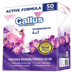 Gallus Professional Color 2,5 kg – proszek do prania kolorowego, 50 prań, ochrona kolorów i skuteczne usuwanie plam