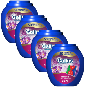 Zestaw 4× Gallus Color 50 kapsułek – kapsułki do prania kolorowych tkanin