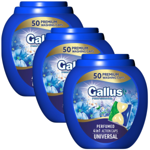 Zestaw 3× Gallus Universal 50 kapsułek – kapsułki do prania białych i jasnych tkanin