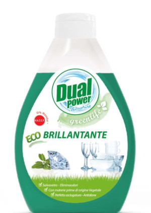 Dual Power Green Life Brillantante 300 ml – ekologiczny nabłyszczacz do zmywarki