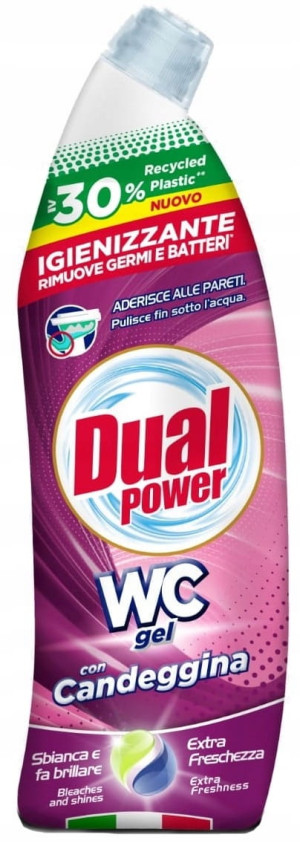 Dual Power Candeggina 700ml środek czyszczący do toalet WC