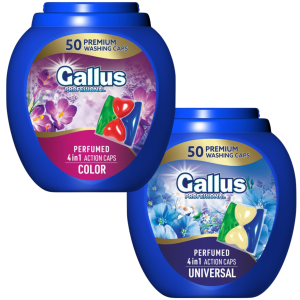 Zestaw Gallus Color + Universal 2×50 kapsułek – kapsułki do prania kolorowego i uniwersalnego