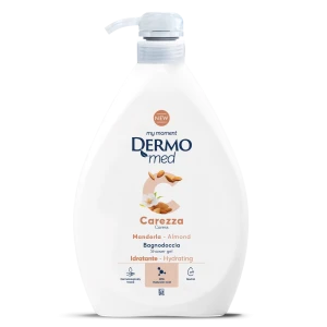 Dermomed Carezza Mandorla 1000ml żel pod prysznic, migdałowy zapach, nawilżający i odżywiający
