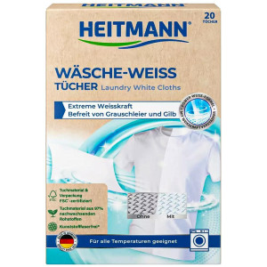 Heitmann Wäsche Weiss Tücher – Chusteczki wybielające 20 sztuk