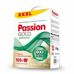 Passion Gold Universal 6 kg – Proszek do prania uniwersalny, 100 prań, skuteczne pranie białych i kolorowych tkanin