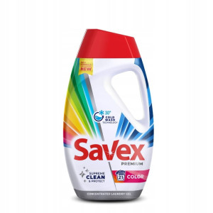Savex Premium Color 945 ml – luksusowy płyn do prania kolorowych tkanin