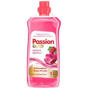 Passion Gold Professional Tulip & Lychee 1 L – profesjonalny płyn do mycia podłóg o zapachu tulipana i liczi