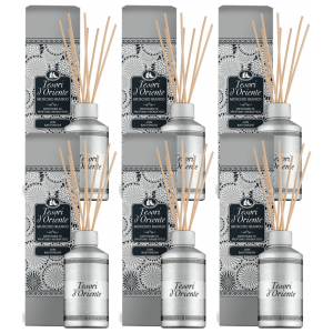 Zestaw 6x Tesori d’Oriente – patyczki zapachowe Muschio Bianco 200 ml