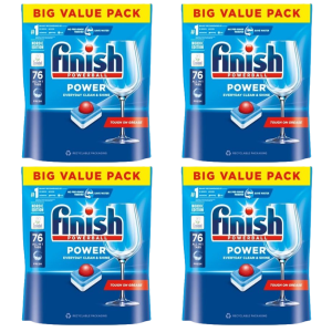 Finish Power All in 1 – tabletki do zmywarki, zestaw 4x76 sztuk (304 kapsułki) karton