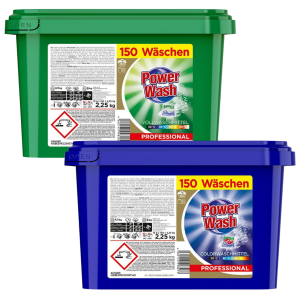 Power Wash – zestaw kapsułek do prania, 2x150 sztuk (Color, Universal)