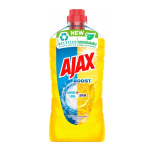 Ajax Soda Lemon 1L – uniwersalny płyn z sodą i cytrynowym zapachem