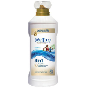 Gallus Sport 3in1 2L – żel do prania odzieży sportowej, 57 prań, formuła 3w1, neutralizacja zapachów