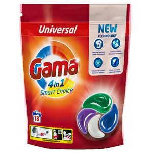 Gama Kapsułki 4 in 1 Universal 18 szt kapsułki do prania uniwersalne