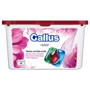 Gallus Kapsułki 3 w 1 Color 18 szt kapsułki do prania kolorów