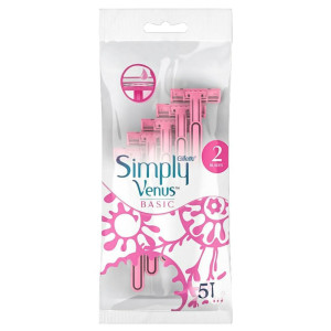 Gillette Simply Venus2 Basic maszynki do golenia damskie 5 szt. – 2 ostrza