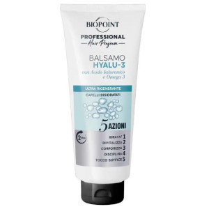 Balsam do włosów Biopoint Hyalu-3 z kwasem hialuronowym i kwasami Omega 3 (350 ml)