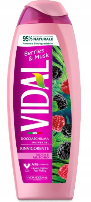 Vidal Berries & Musk żel pod prysznic owoce leśne i piżmo 250 ml