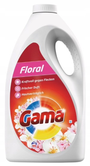 Gama Floral żel do prania 5L 100 prań świeży kwiatowy zapach