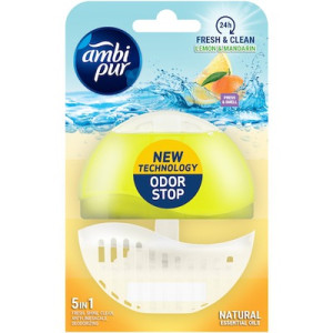 Ambi Pur 5in1 Lemon & Mandarin zawieszka do WC 55 ml Odor Stop