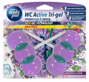 Ambi Pur WC Active Tri-gel Hyacinth & Green zawieszka do WC 2 x 45 g