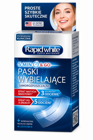 Rapid White 5 Minute & Go paski wybielające do zębów