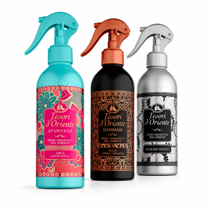 Tesori d’Oriente spray zapachowy do domu zestaw 3 sztuki Ayurveda Hammam Muschio Bianco
