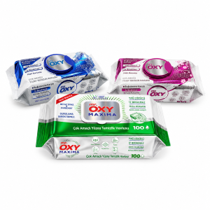 Mr. Oxy chusteczki czyszczące uniwersalne zestaw 3 x 100 sztuk Blue Lotus Cherry Blossom Maxima