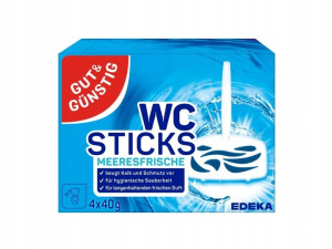 Gut & Günstig WC Sticks Meeresfrische kostki do toalety 4 × 40 g