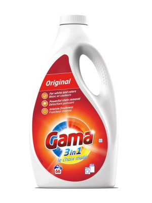 Gama Original 3w1 płyn do prania białych i kolorowych tkanin 66 prań