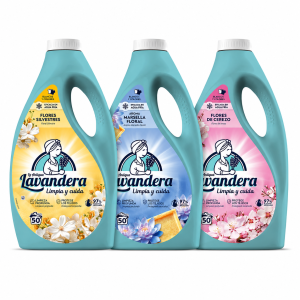 La Lavandera zestaw płynów do prania 3 × 50 prań Flores Silvestres Marsella Cerezo