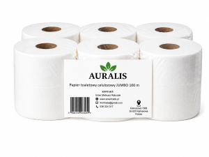 AURALIS ręcznik papierowy celulozowy 100 m 2 warstwy 6 rolek