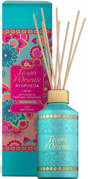 Tesori d'Oriente Ayurveda 200 ml – włoskie patyczki zapachowe, aromaterapia i relaks w stylu ajurwedyjskim