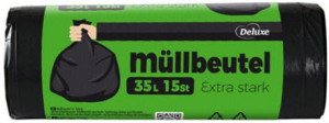 Deluxe 35L 15szt Mullbeute worki LDPE czarne